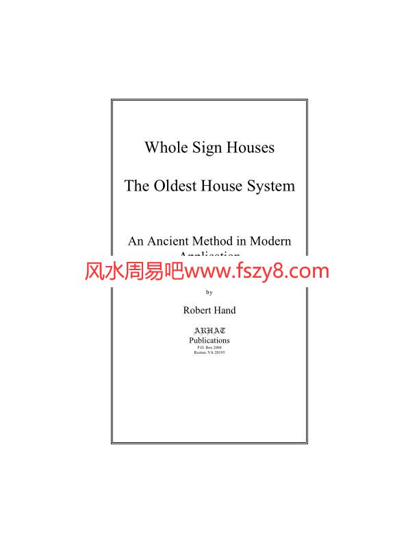 WholeSignHousesPDF电子书籍52页 WholeSignHouses书籍扫描(图1)