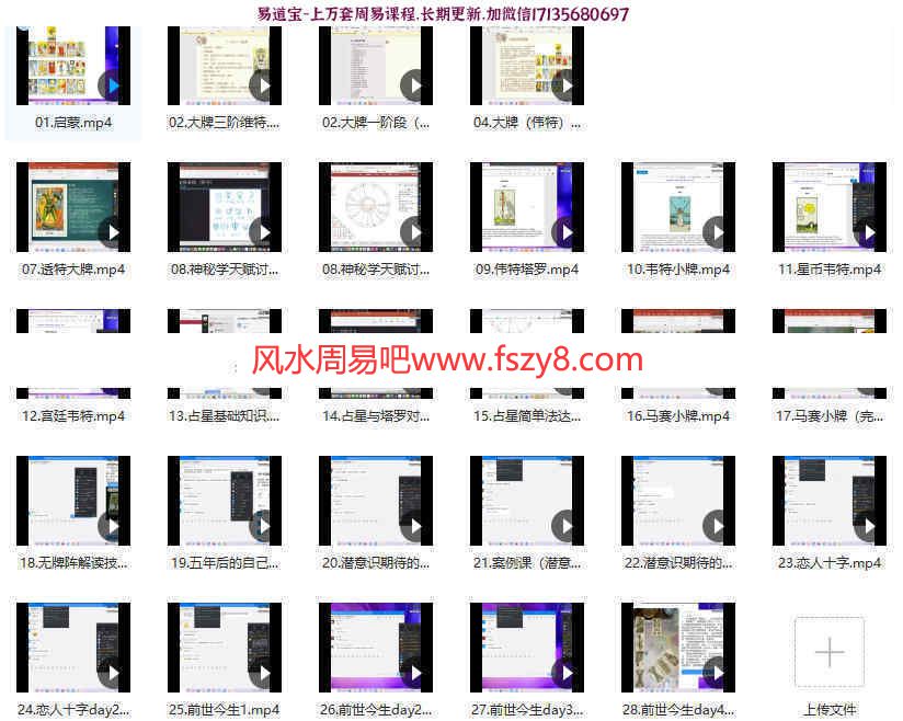 龙女塔罗2021年7月塔罗课程录像28集百度云下载 龙女塔罗牌占卜塔罗课(图1)