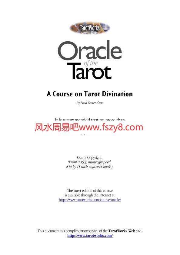 Case-Oracle-of-the-TarotPDF电子书籍98页 Case-Oracle-of-the-Tarot书籍扫描(图1)