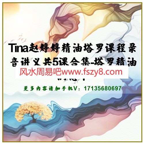 Tina赵婷婷精油塔罗课程录音讲义共5课合集-塔罗精油洞悉卡