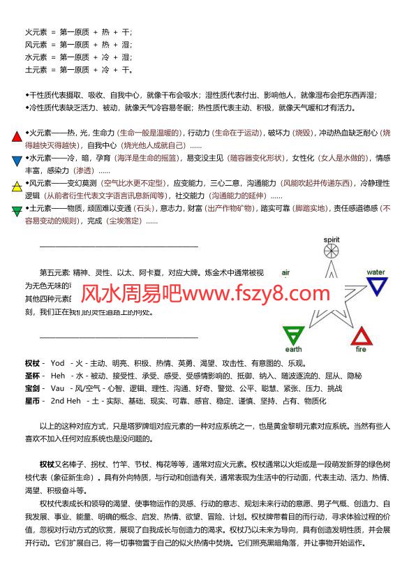 塔罗数字-元素-花色-角色-关键词词典PDF电子书籍6页 塔罗数字-元素-花色-角色-关键词词典书籍扫描(图1)