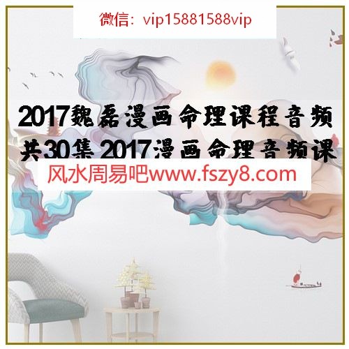 2017魏磊漫画命理课程音频共30集 2017漫画命理音频课