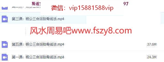 乙辰杨公三合派胎骨分金线法录像5集课程百度网盘 杨公胎骨分金线法三合派百度云(图4)