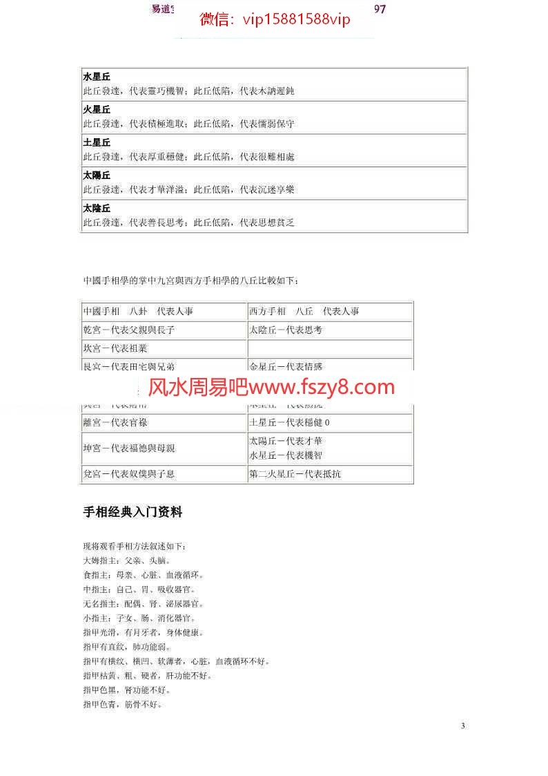 手相学初步pdf入门基础资料合集百度云网盘免费下载(图3)