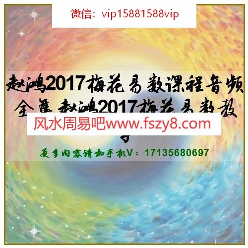 赵鸿2017梅花易数课程音频全集 赵鸿2017梅花易数教学