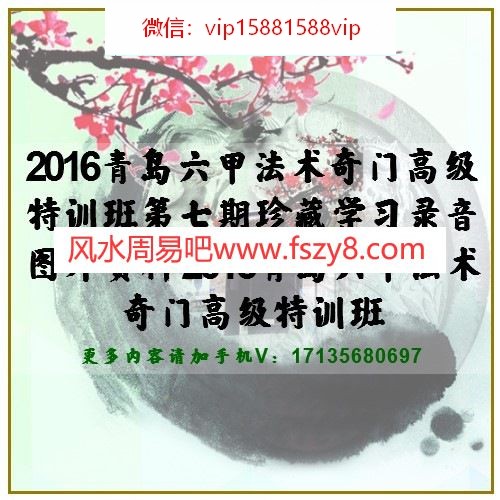 2016青岛六甲法术奇门高级特训班第七期珍藏学习录音图片资料 2016青岛六甲法术奇门高级特训班