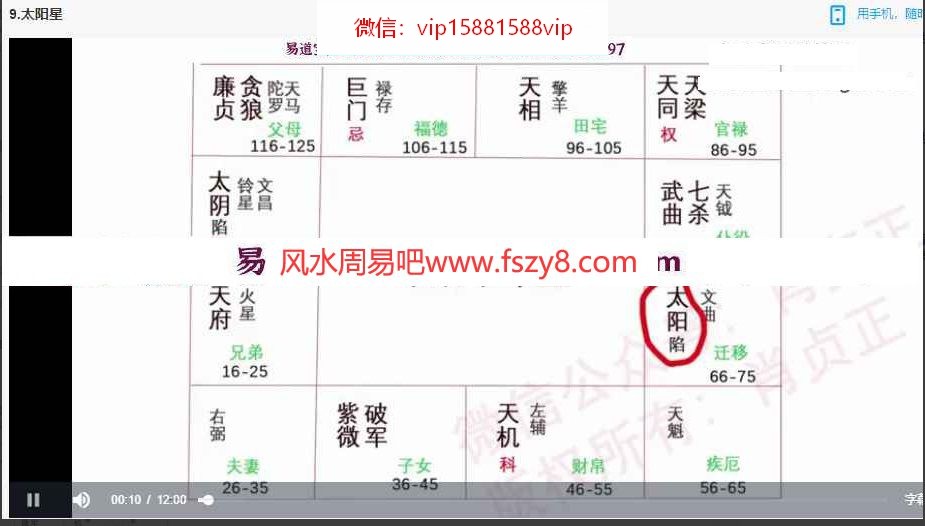 肖贞正紫薇斗数课程视频23集 含具体命理解析(图1)