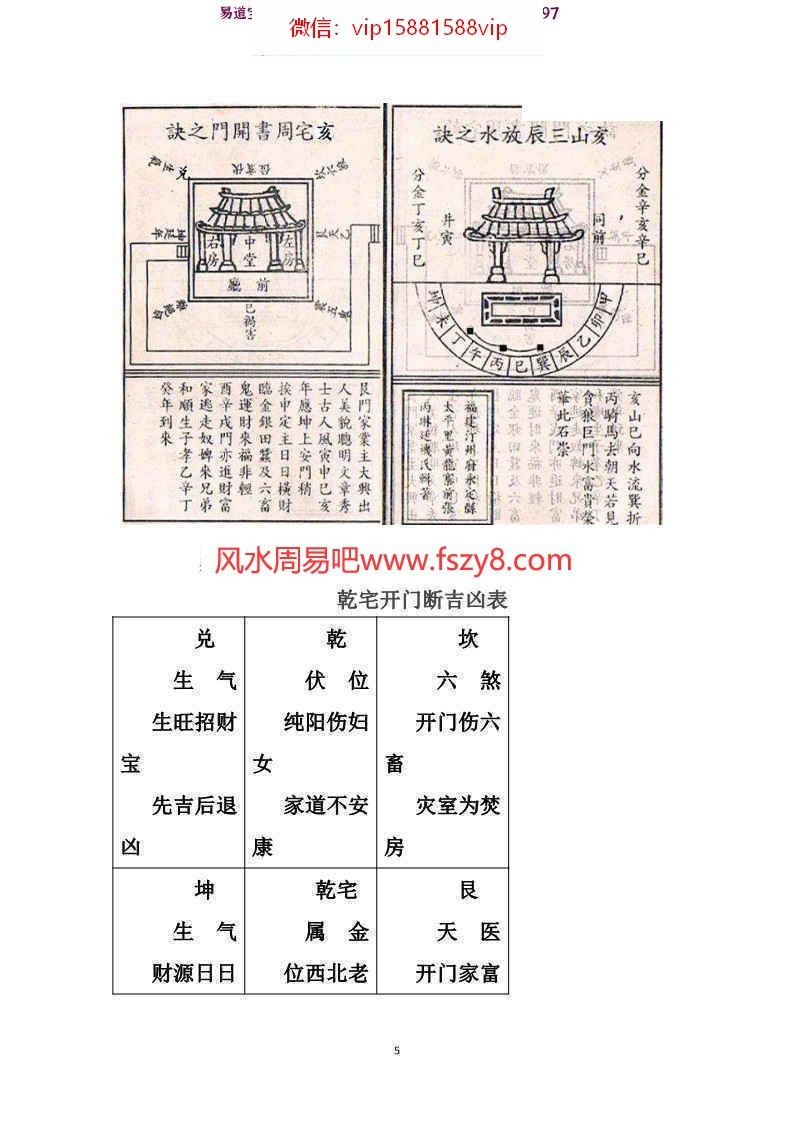 八宅风水廿四山喜忌布局及开门放水诀pdf龙门一通课程百度网盘 八宅风水开门放水诀风水喜忌布局百度云(图6)