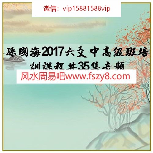 孙国海2017六爻中高级班培训课程共35集音频