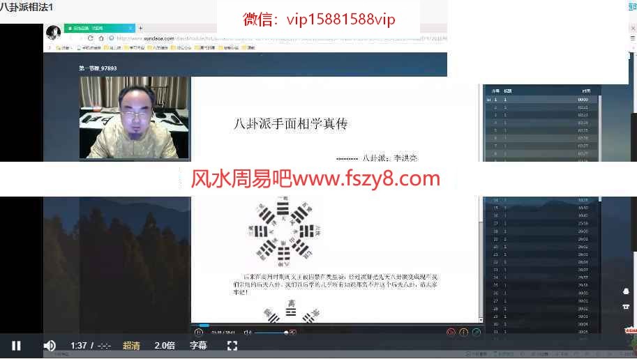 八卦派相法课程录像7集+资料pdf百度云课程