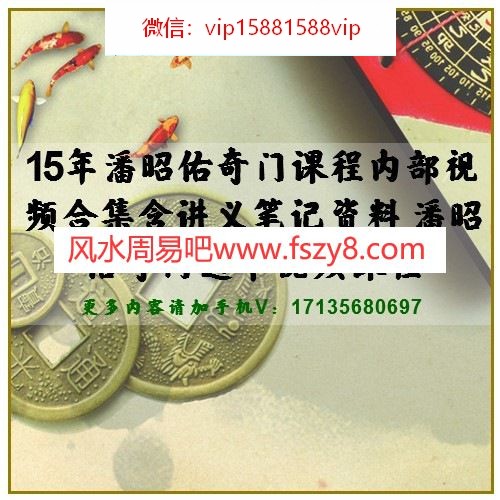 15年潘昭佑奇门课程内部视频合集含讲义笔记资料 潘昭佑奇门遁甲视频课程