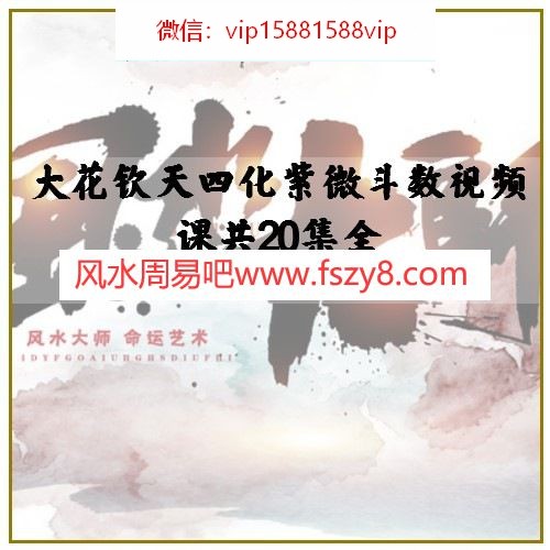 大花钦天四化紫微斗数视频课共20集全