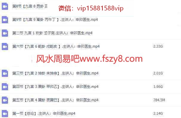 辛卯老师-金玉锁关课程录像9集百度云课程