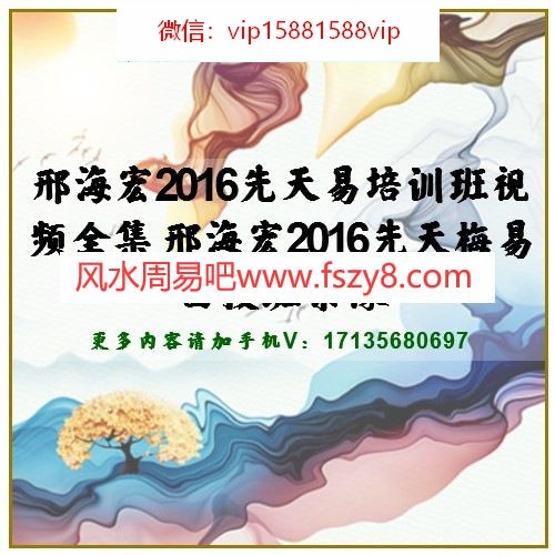 邢海宏2016先天易培训班视频全集 邢海宏2016先天梅易面授班录像