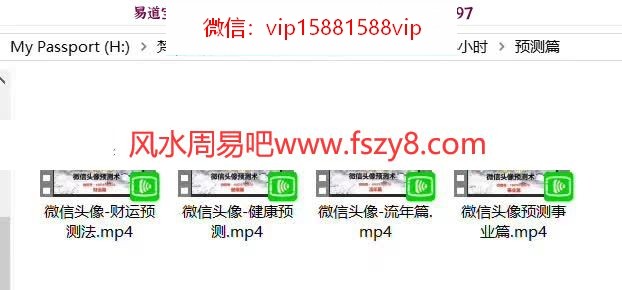 梵华易道微信头像定制专题课程录像15集共8个小时 微信头像定制视频学习百度网盘下载(图2)