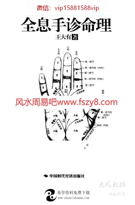 王大有全息手诊命理PDF电子书321页 全息手诊命理书(图3)