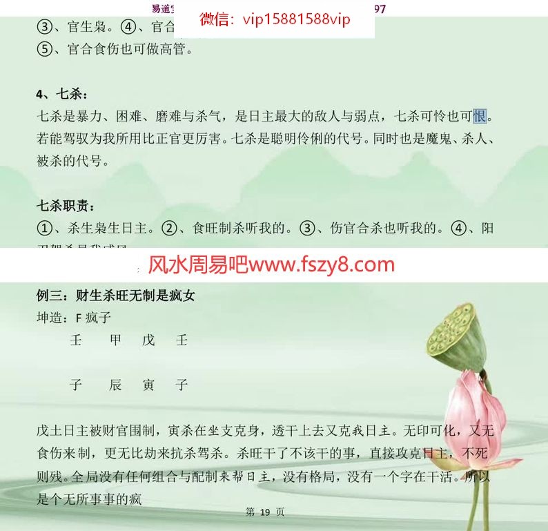 吴玉莲老师的民间盲派八字直断从业班高级课程全124页 吴玉莲最新民间盲派八字直断从业班高级资料(图8)