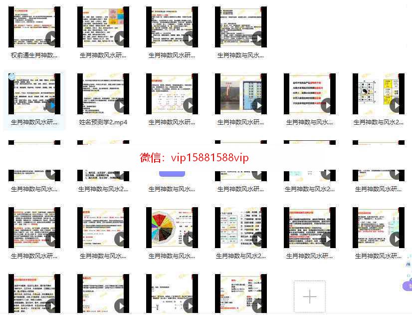 权俞通生肖神数与风水研修班录像28集 权俞通风水生肖神数百度云课程(图5)