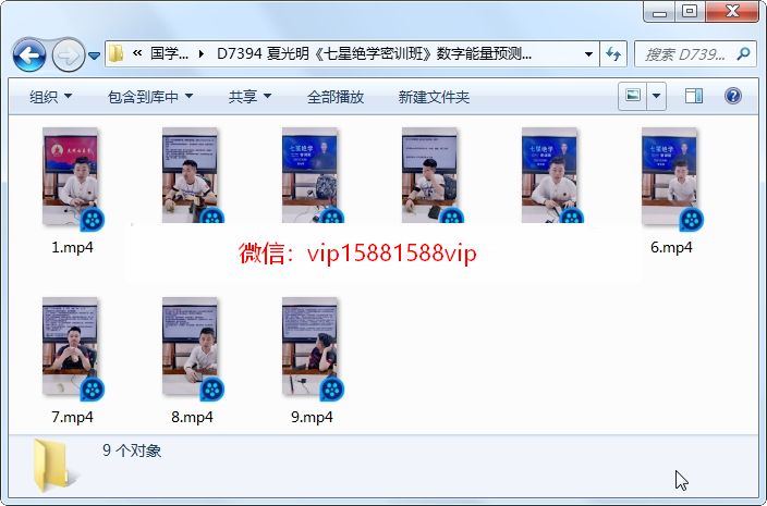 《七星绝学密训班》数字能量预测视频9集 术数其他 第1张